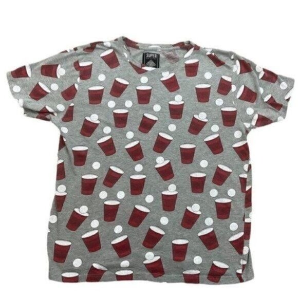 SUPER Massive Beer Pong Gray XL T-Shirt Tee - Picture 1 of 5